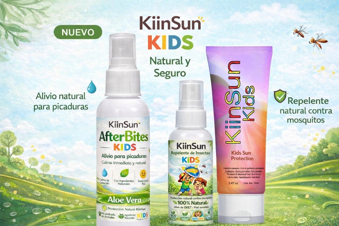 Línea KiinSun Kids: AfterBites, Repelente y Kids Sun Protection