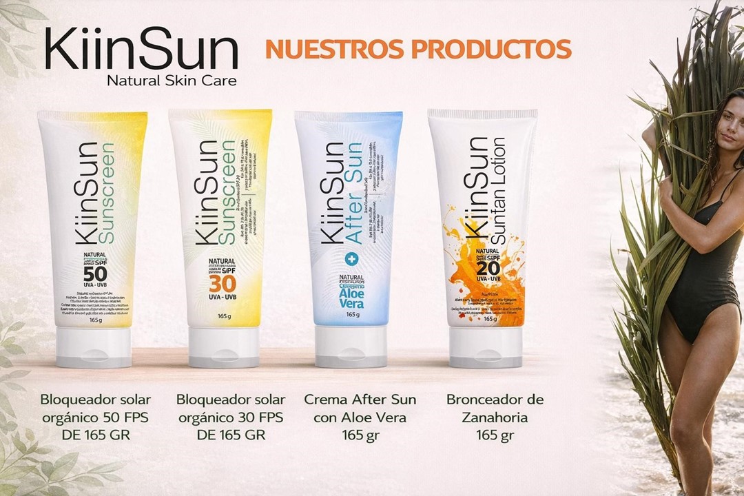 Línea completa de productos KiinSun Natural Skin Care