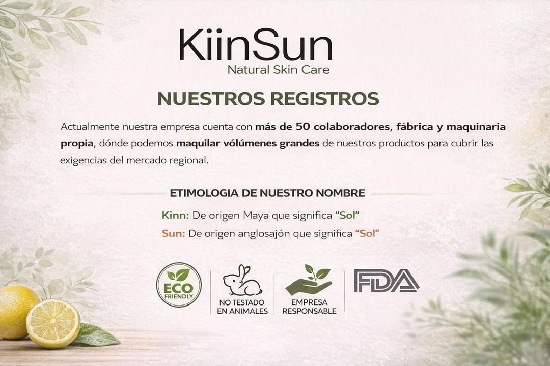 Sello KiinSun con certificaciones ECO, FDA y No testado en animales
